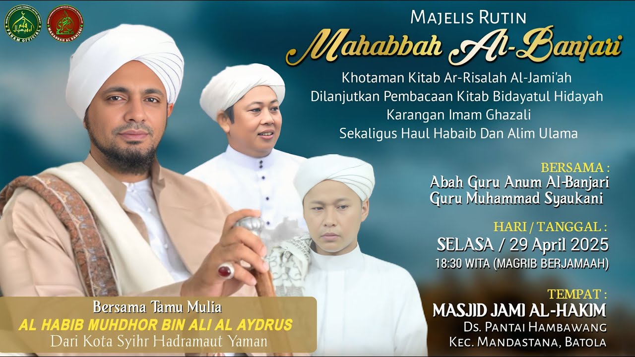 ⚫[LIVE] Pengajian Rutin Malam Rabu, Kedatangan Tamu Mulia Habib Muhdhor Bin Ali Al Aydrus
