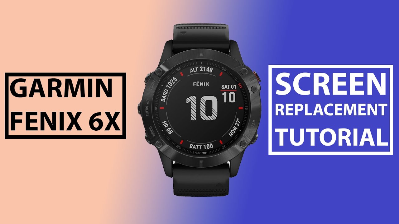 Garmin Fenix 6X 6X Pro Solar Broken Screen Replacement | Repair Fix Tutorial