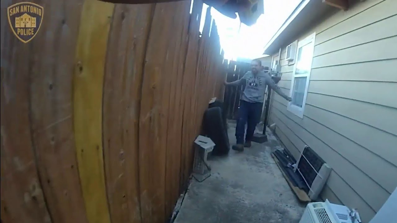 Body cam footage shows SAPD officer fatally shooting armed man during traffic stop turned foot chase