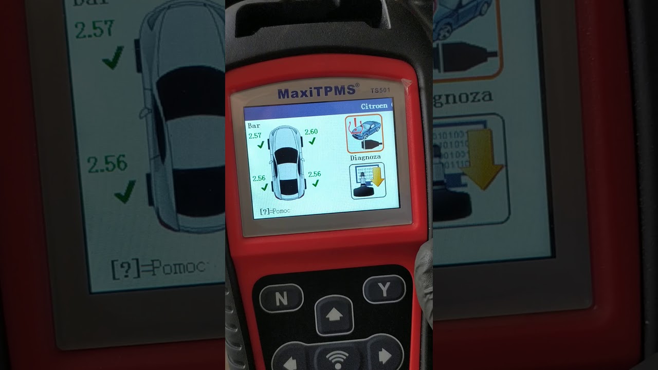 Maxi tpms ts501 w użyciu odczyt kodowanie
