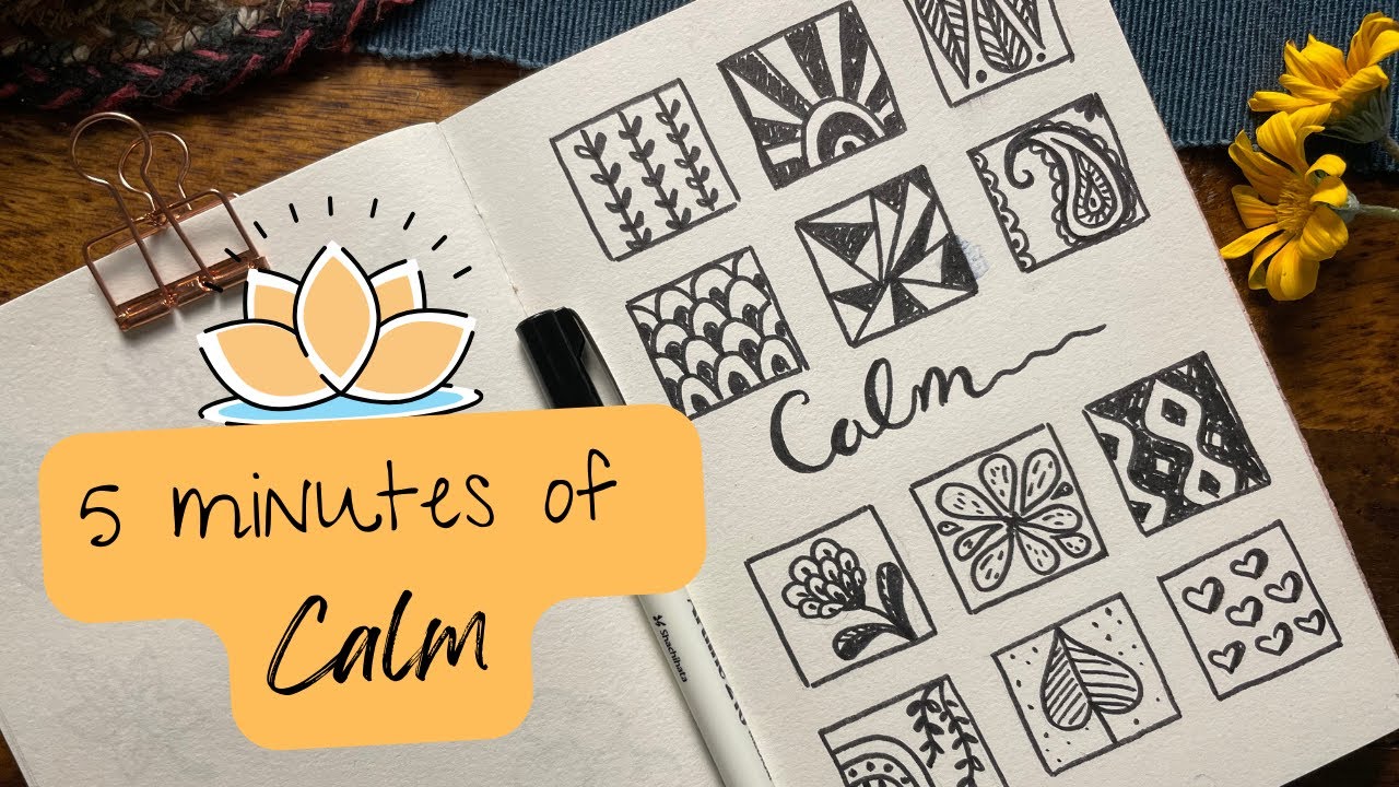 Pattern Doodle Exercise to bring Calm and Focus | Doodles to de-stress and reduce anxiety