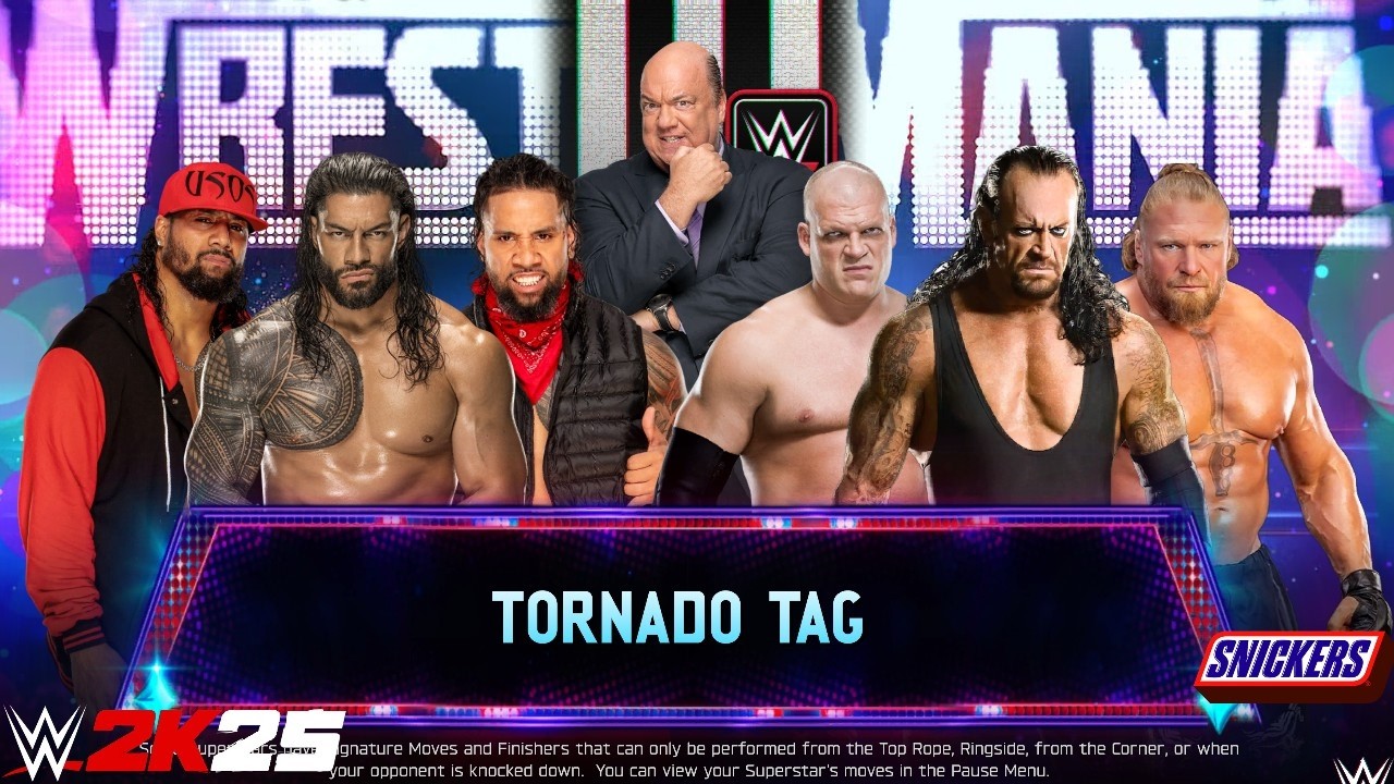 WWE 2k25 - The Bloodline против Андертейкера, Кейна, Брока: Пол Хейман из SGR на WrestleMania 41