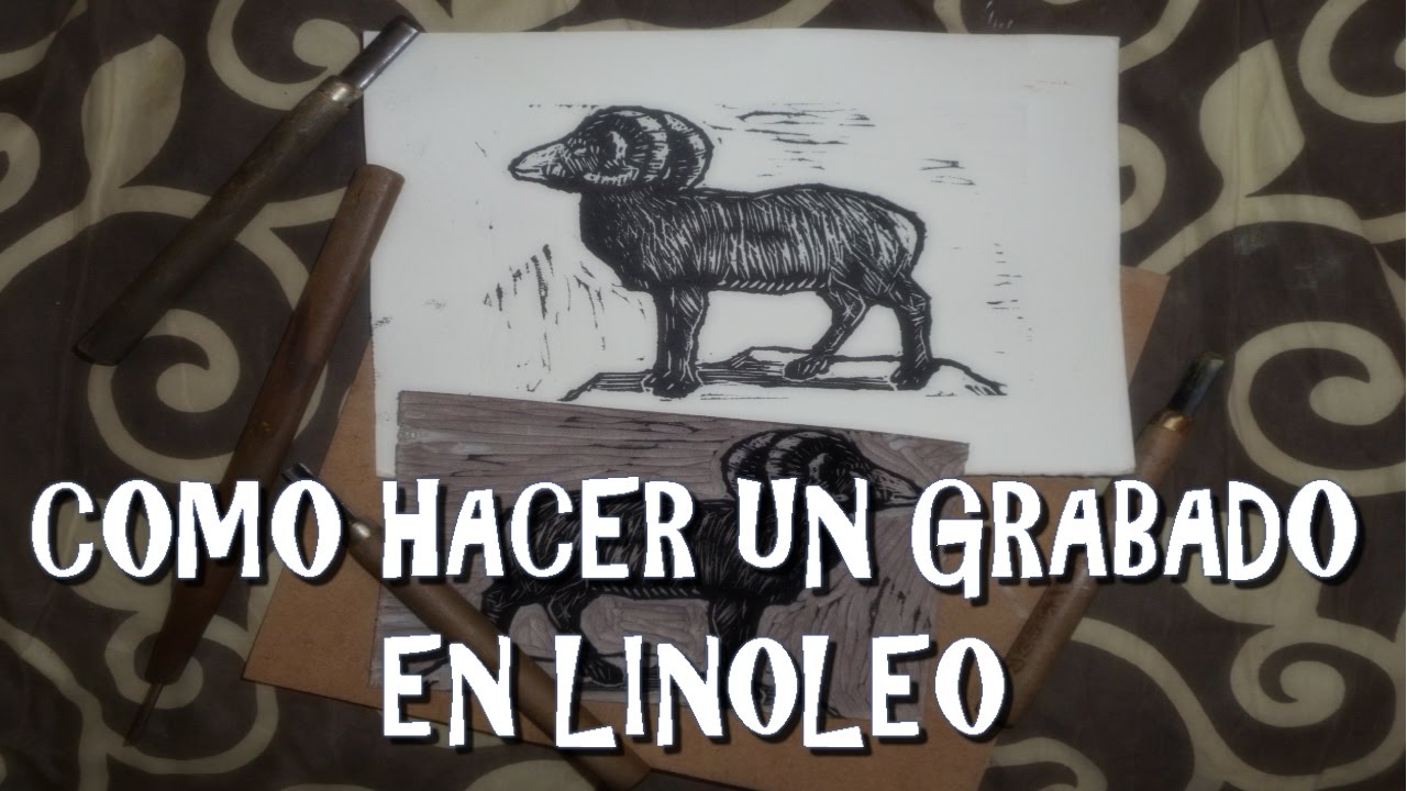 Grabado en linóleo -estampa- linograbado