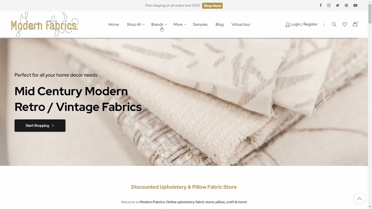 Website Navigation- Modern Fabrics - How to choose the right fabric for your upholstery project!