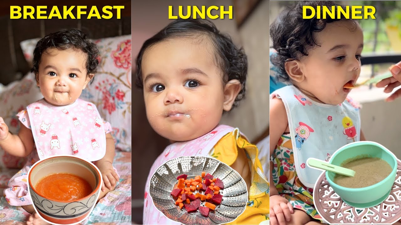 What My 6 Month Old Baby Eats in a Day - 3 First Solid Food Recipes
