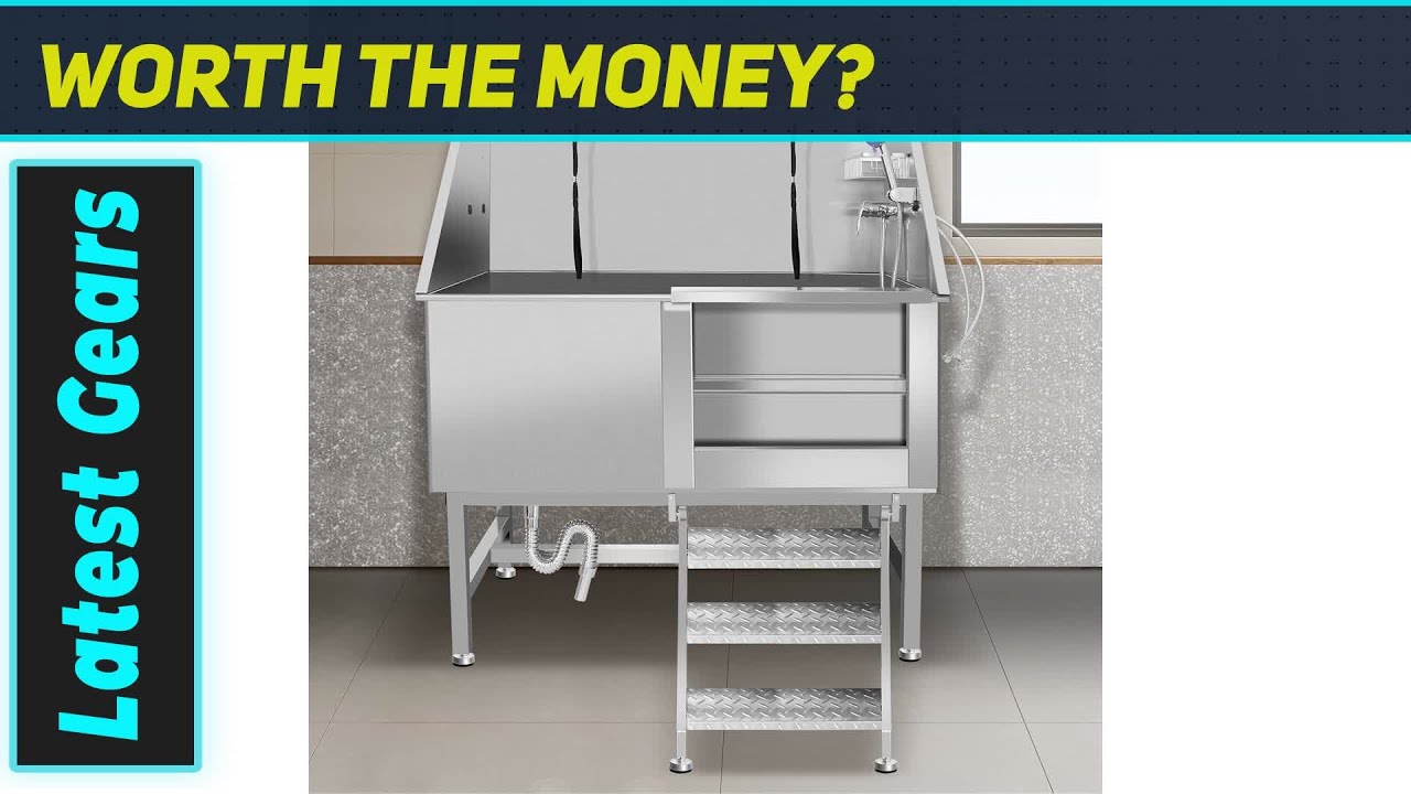 Amazing Dog Grooming Station! Stainless Steel Tub with Ramp