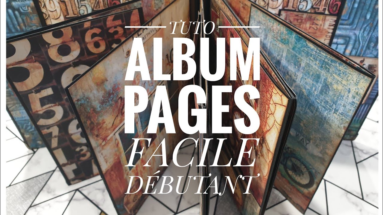 TUTO ALBUM : PAGES FACILE DÉBUTANT..#tuto #album #scrapbooking