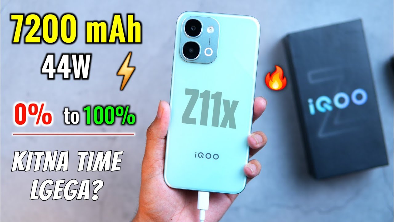 iQOO Z11x Charging Test & Drain Test | full Battery charge 0% to 100% || iqoo z11x full Review🔥