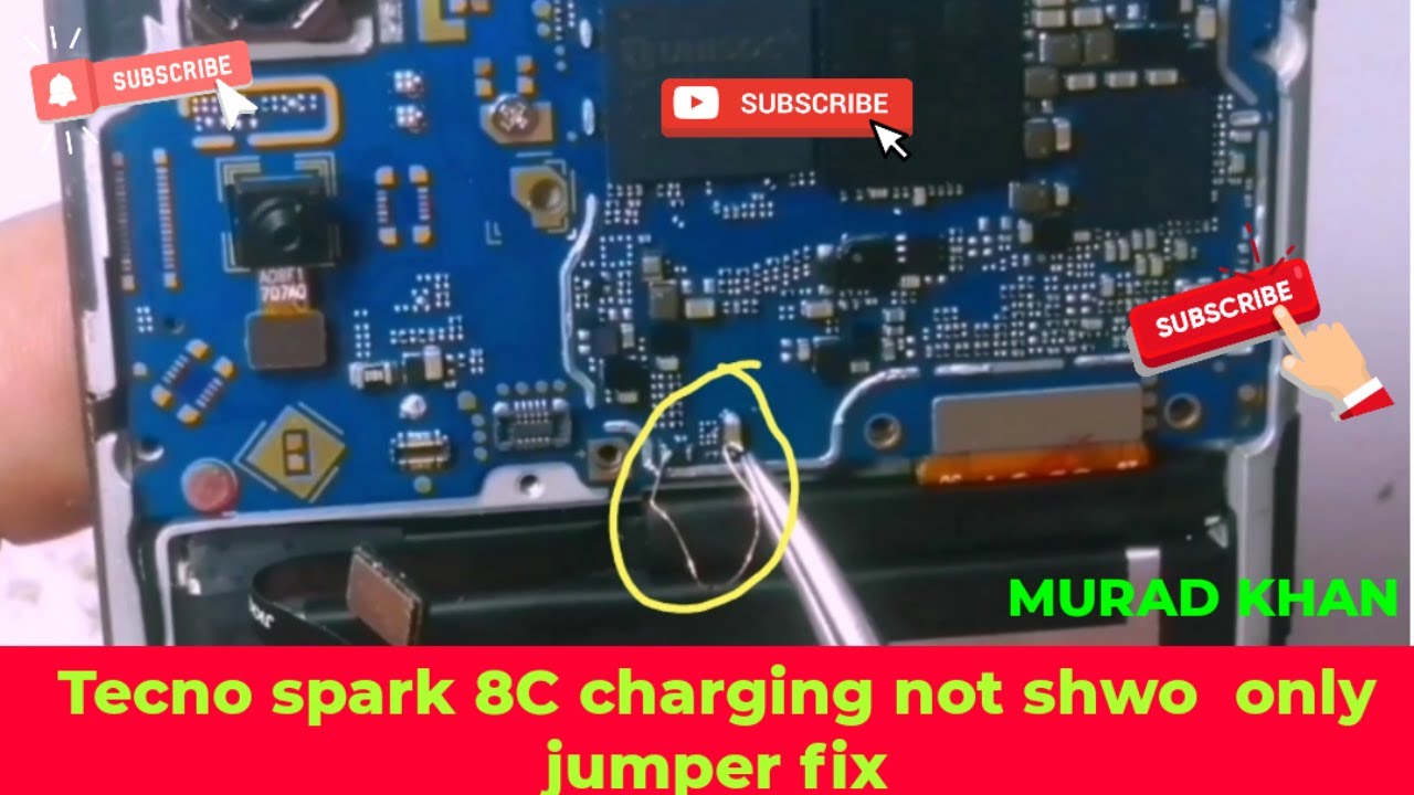 tecno Spark 8C_ kg5k_ charging not show working only jumper fix !  tecno spark 8c charging solution