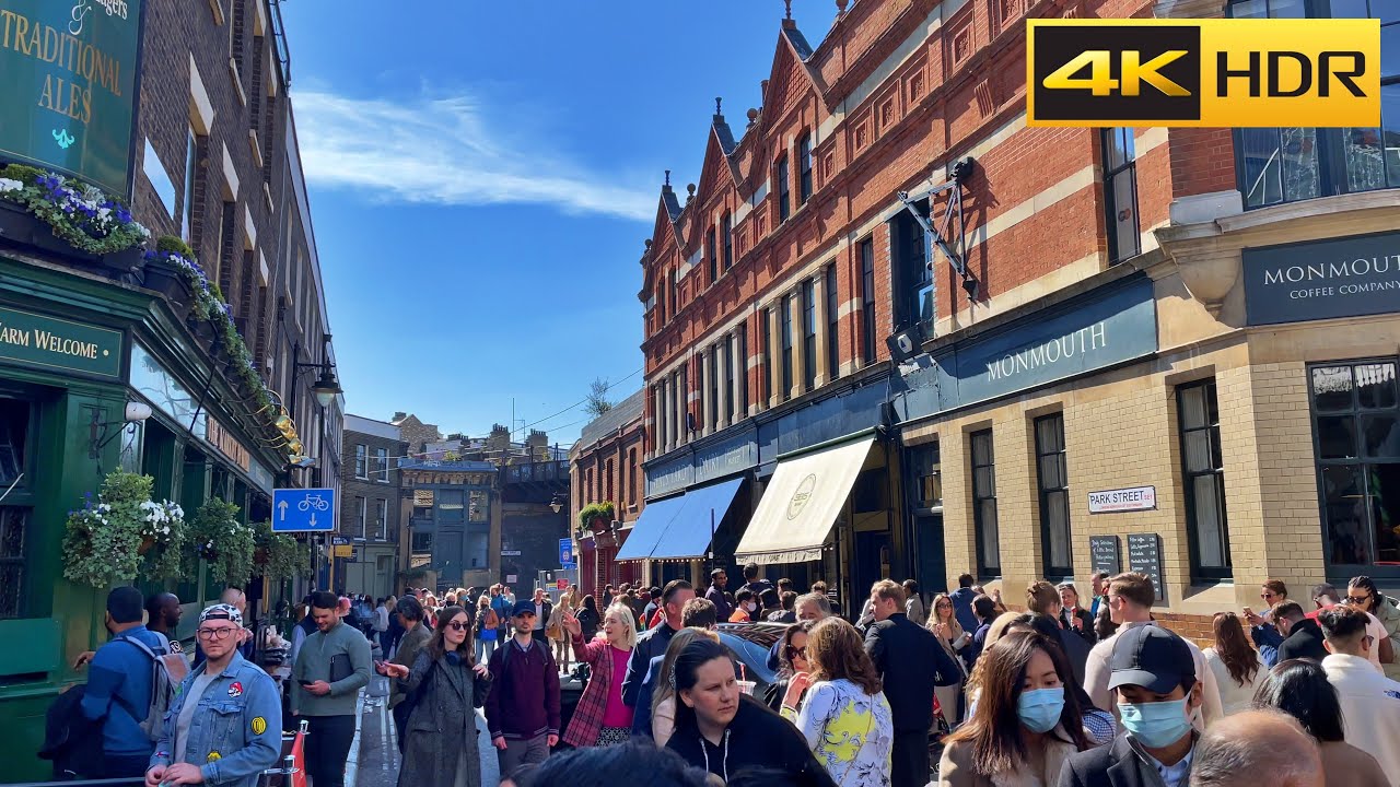 London Reopen walk and Lockdown Ease -First weekend 2021|Borough Market and Tower Bridge [4k HDR]