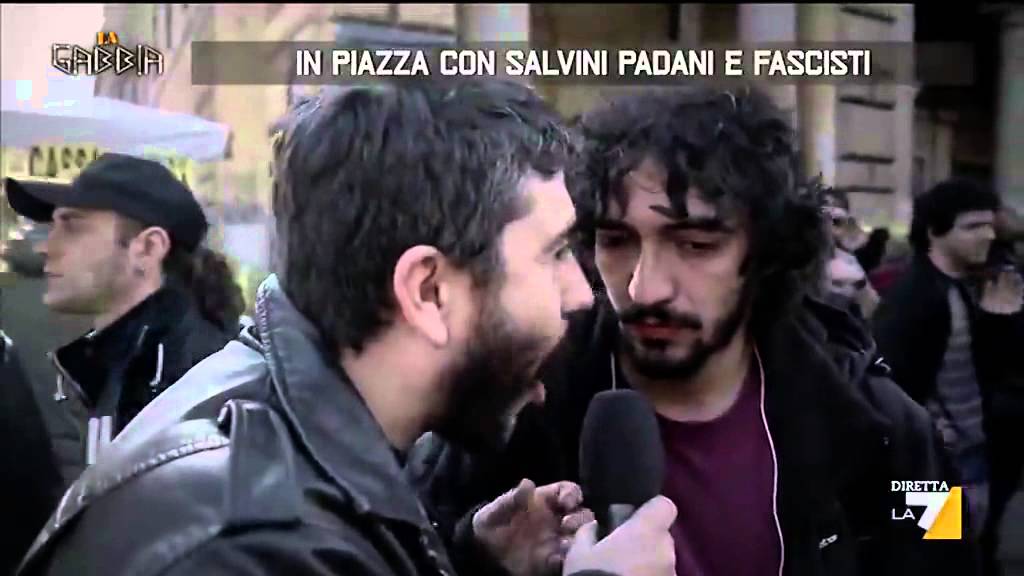 In piazza con Salvini padani e fascisti