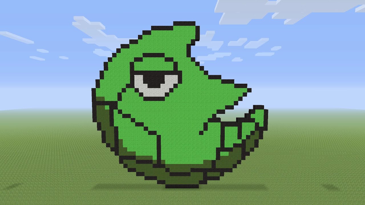 Minecraft Pixel Art - Metapod Pokemon Head