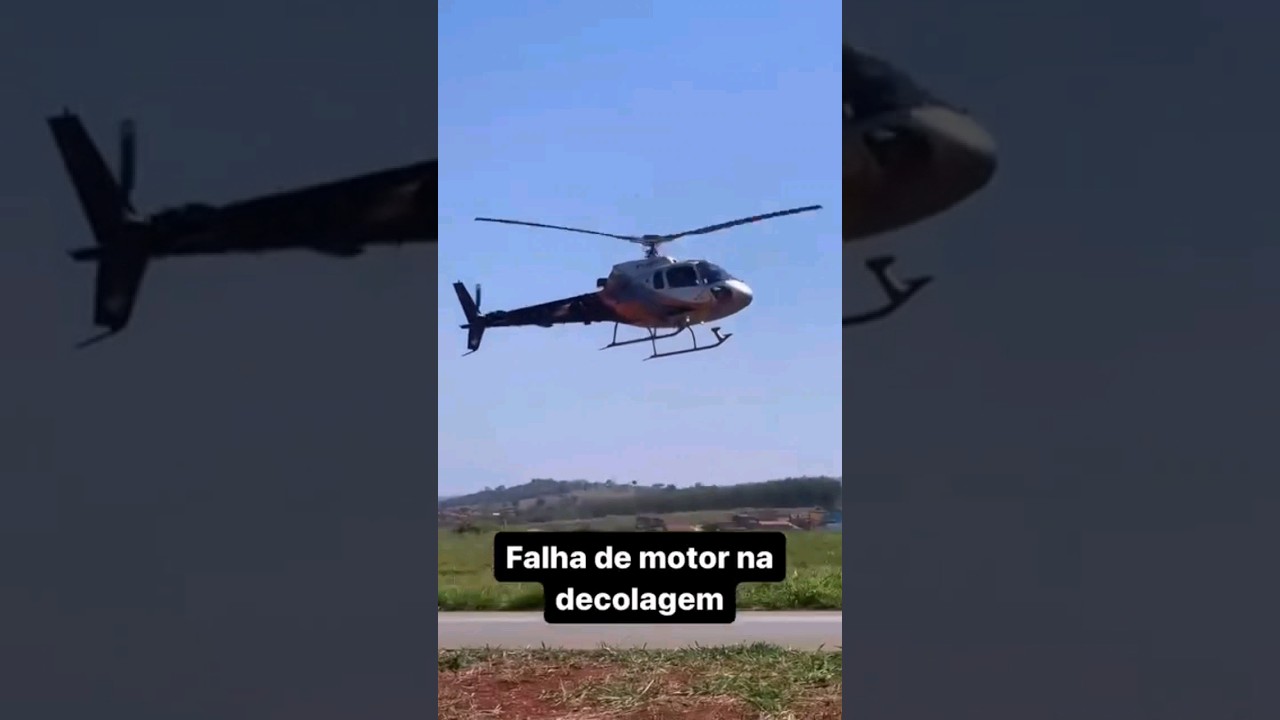 Falha no motor do Helic&oacute;ptero