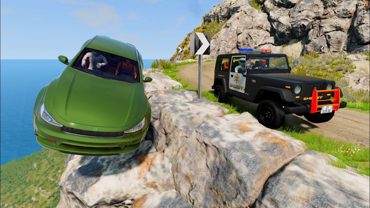 Cars vs Cliff Roads #41 - BeamNG.Drive