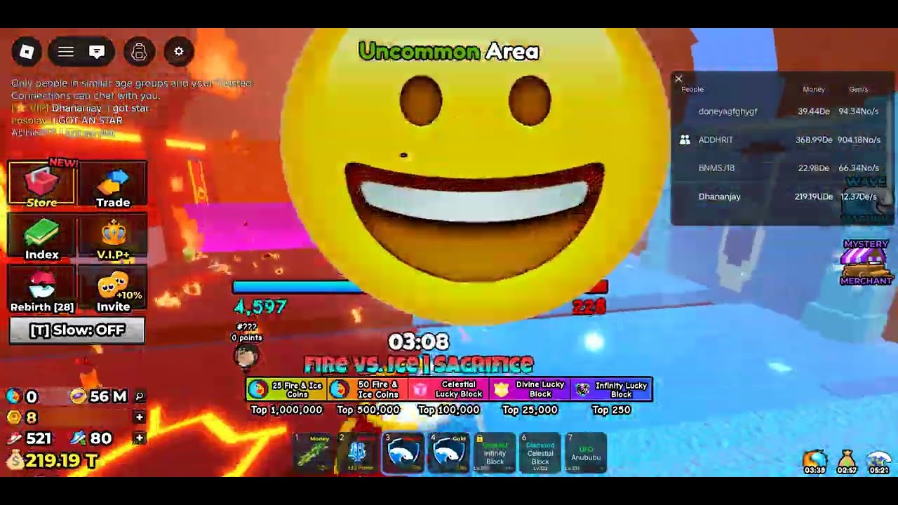 THE BEST ADMIN ABUSE EVER. I GOT AN INFINITY LUCKY BLOCK FROM THE LUCKY STORM. SUBSCRIBE!!