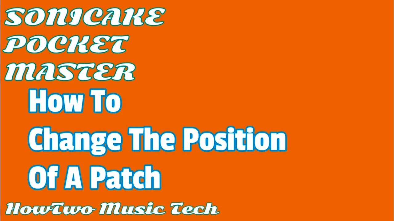Как изменить положение нашивки в SONICAKE POCKET MASTER