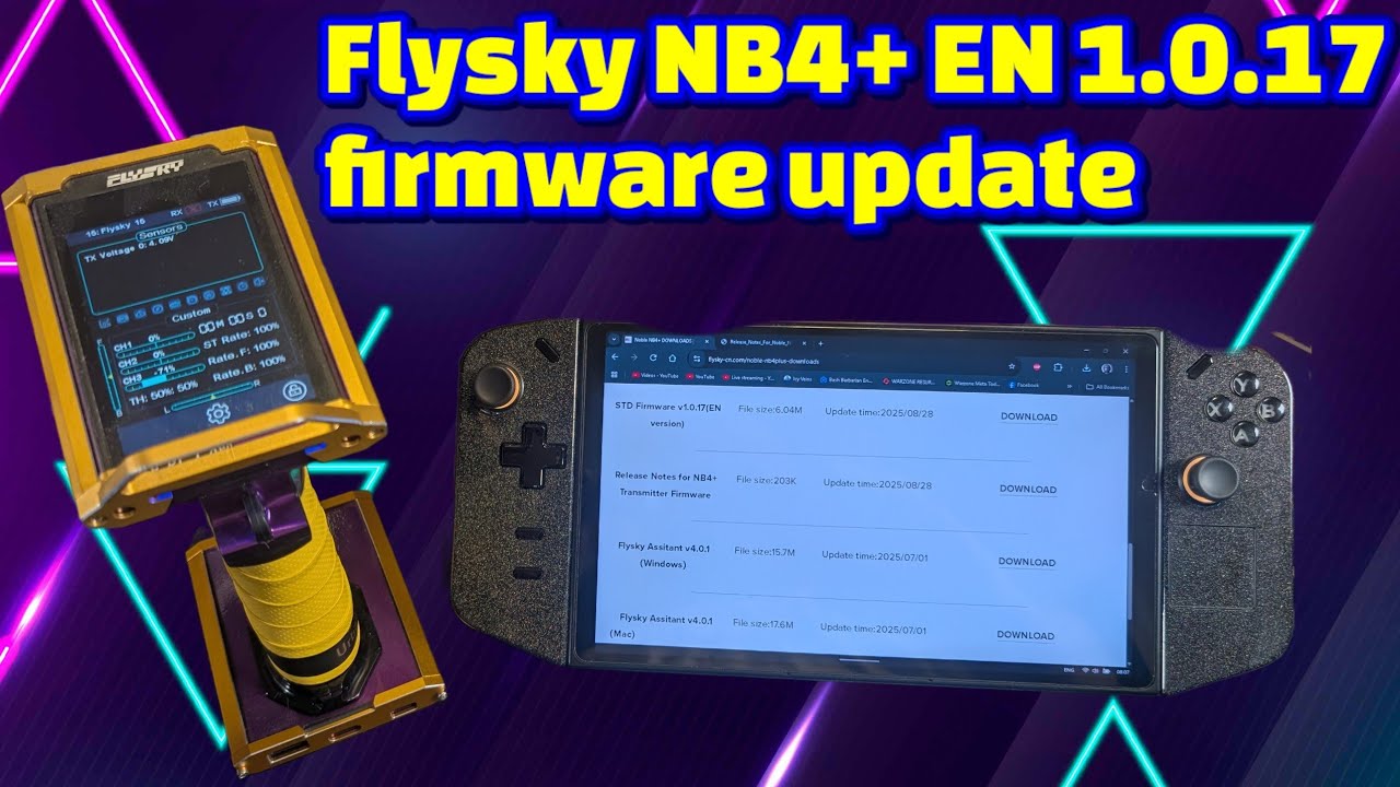 Обновление прошивки Flysky NB4plus 1.0.17 EN
