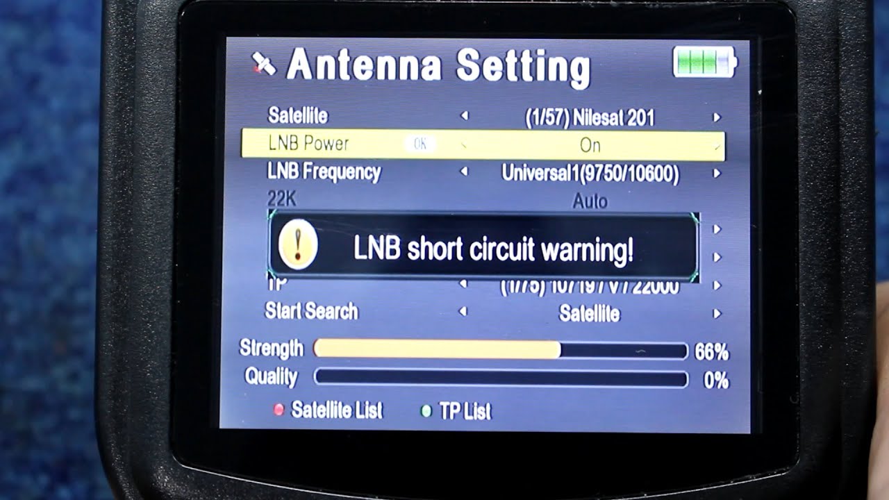 إصلاح جهاز ضبط الإشارة ساتفندر HDMISAT satfinder LNB short circuit