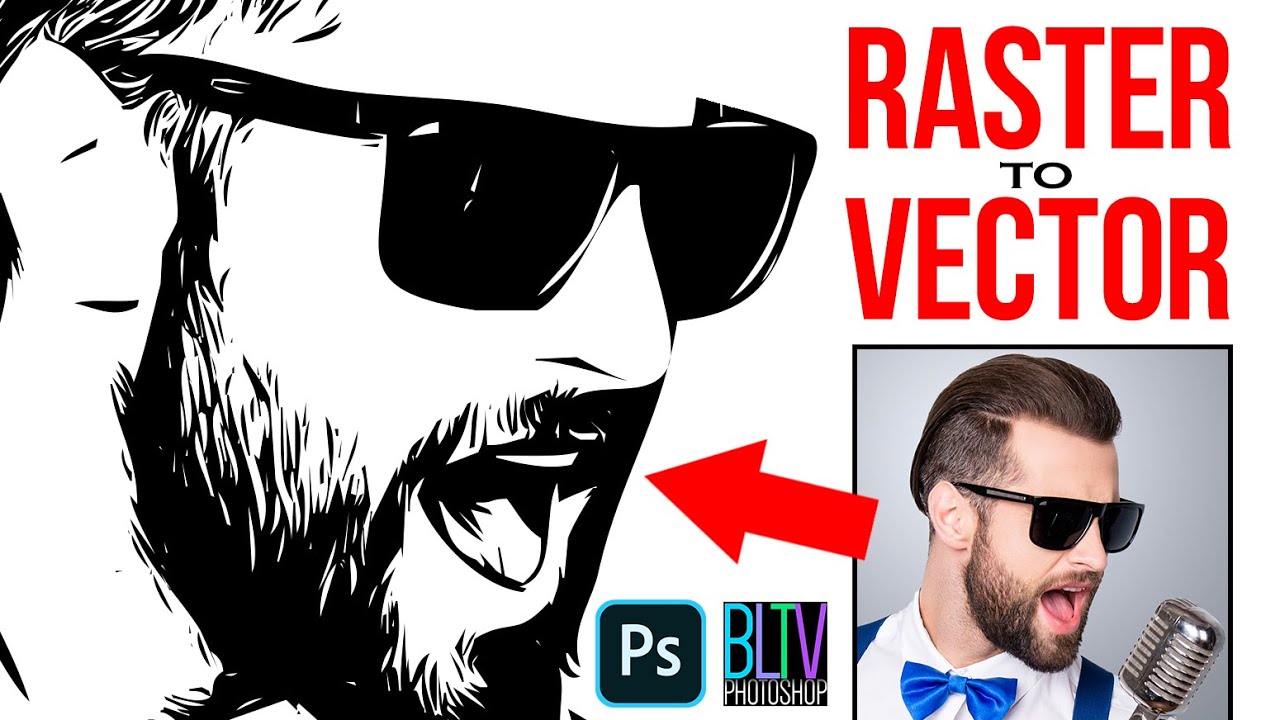 Photoshop: преобразование РАСТРОВЫХ изображений в ВЕКТОРНУЮ графику.