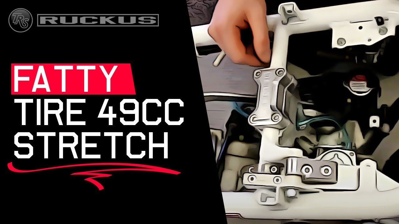 Установка комплекта крепления для двигателя Honda Ruckus TRS с толстыми шинами 49 куб. см