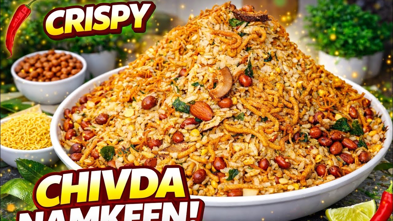 खट्टा मीठा चिवड़ा नमकीन बनाने का आसान तरीका 😋 | Market Style Chivda Namkeen Recipe