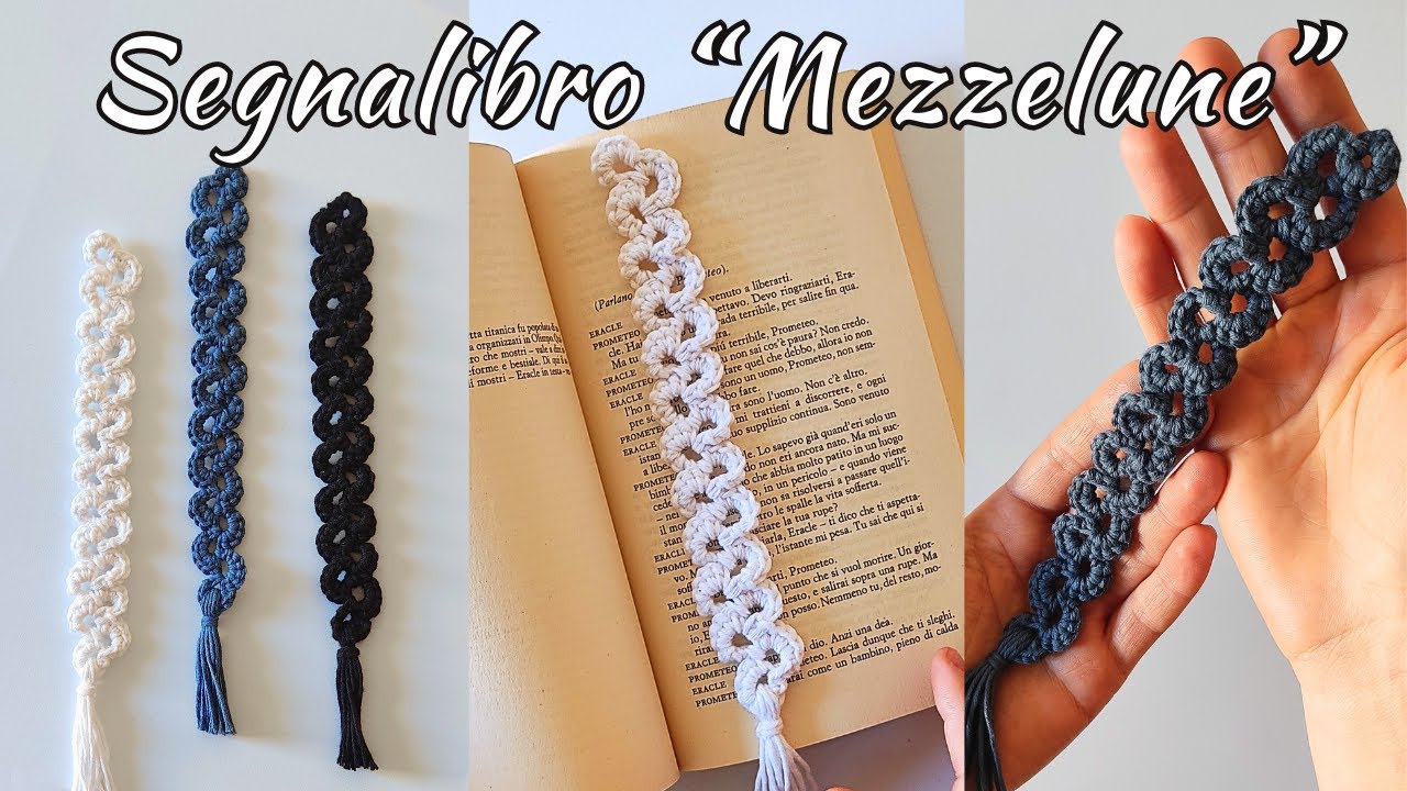 Segnalibro Crochet a Mezzelune  | Tutorial uncinetto passo passo
