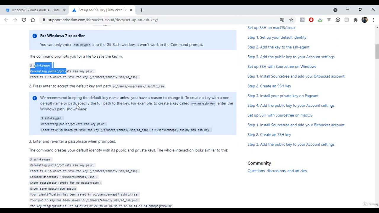 Curso: Deploy f&aacute;cil - Deploy manual usando chave SSH - Bitbucket