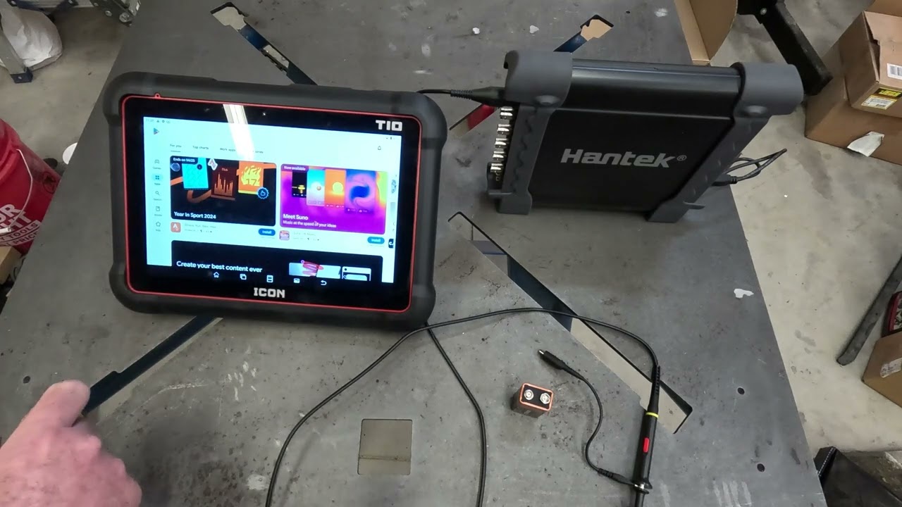 Использование сканирующего прибора Harbor Freight Icon T10 с осциллографом Hantek
