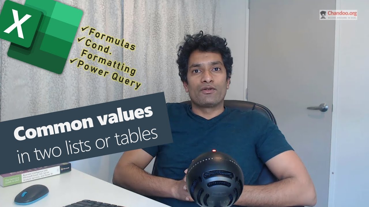 How to compare two lists for common values in Excel?