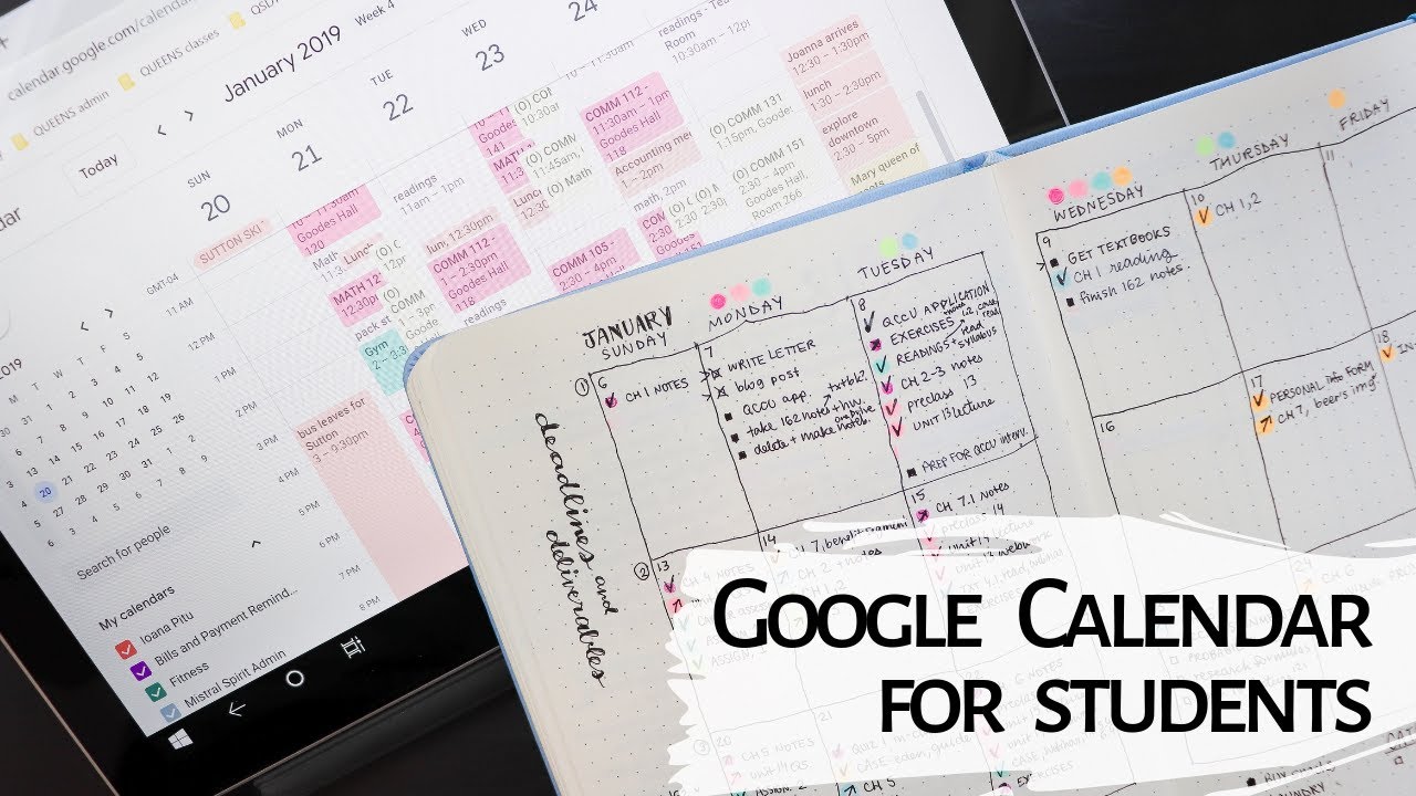 how i use Google Calendar | calendar blocking for focus & efficiency
