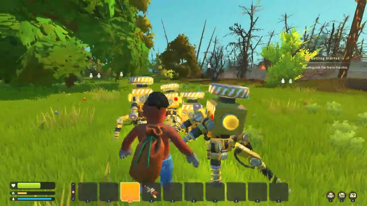 Fully working Yellow Totebot - Scrap Mechanic