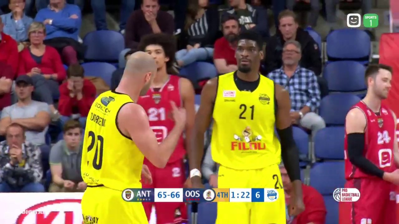 Antwerp Giants-BC Oostende: FINAL 3 MINUTES game 1 play-off final 2019