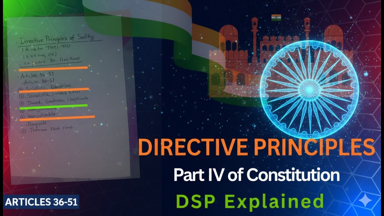 Directive Principles of State Policy (DPSP) Explained | Indian Constitution Articles 36-51