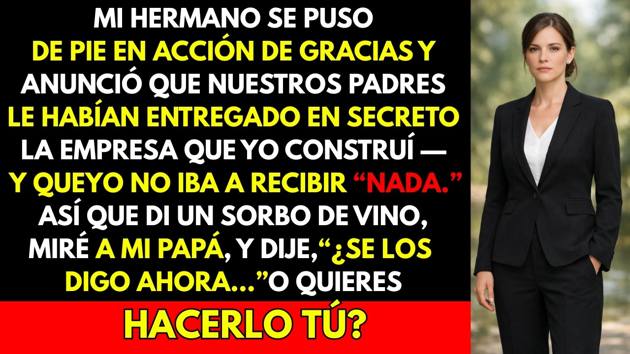 Mi hermano se levantó en Acción de Gracias y reveló que nuestros padres le habían dado en secreto...