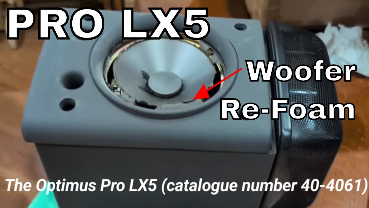 Замена вспененного низкочастотного динамика на Optimus PRO LX5 RadioShack 40-4061. Сухая гнилость...