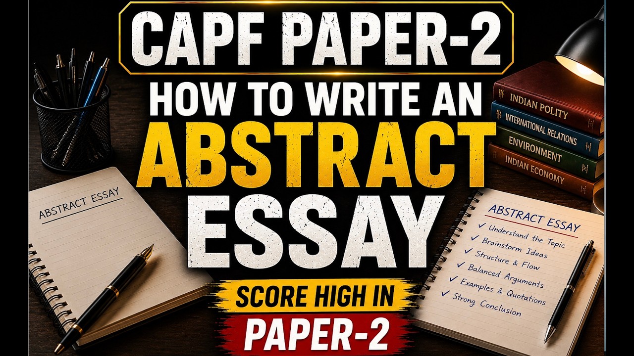 CAPF PAPER-2: How to Write an Abstract Essay | Complete Strategy for CAPF AC 2026  #upsc #capf