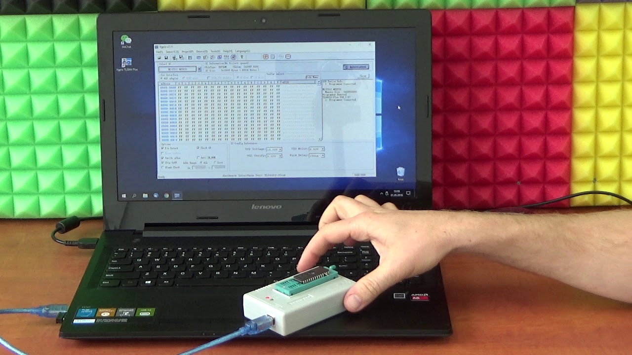 Pin Dectected w programatorze TL866II Plus