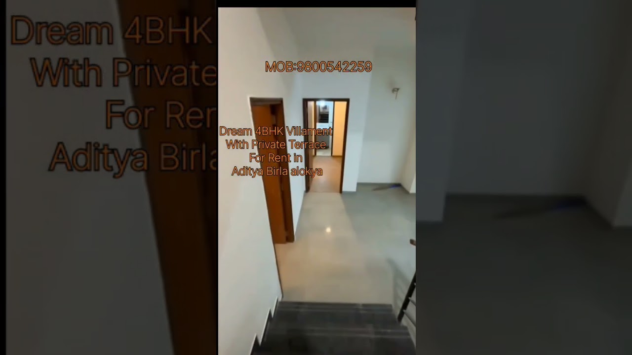 Dream 4BHK Villament With Private Terrace For Rent In Aditya Birla Alokya (Contact:9800542259)