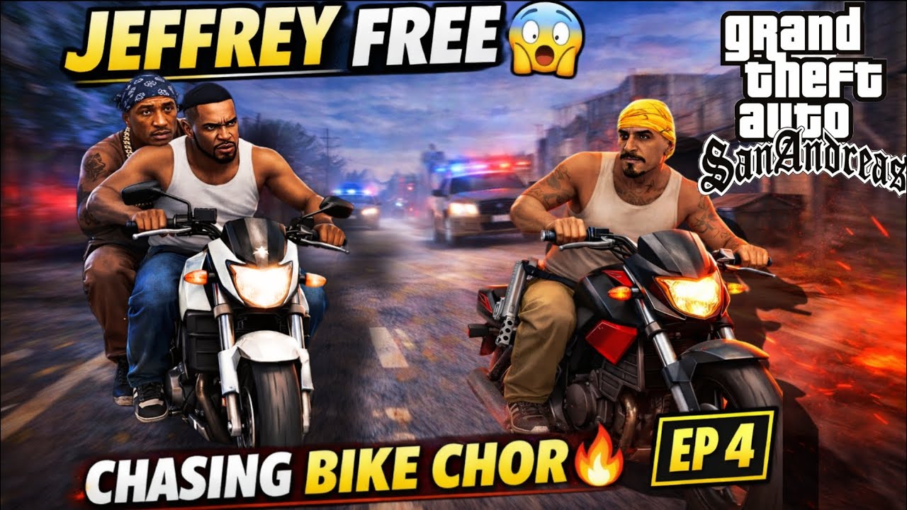 Jeffrey Goes FREE in Epic GTA SA Bike Chase Episode 4