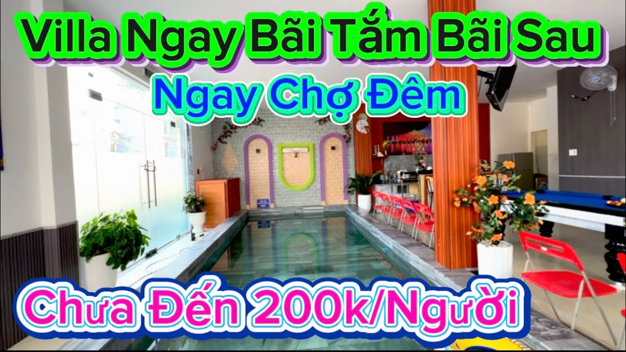 1183 .Villa Vũng Tàu Cho Thuê Ngay Bãi Tắm Bãi Sau Và Ngay Chợ Đêm Chưa Đến 200k Người