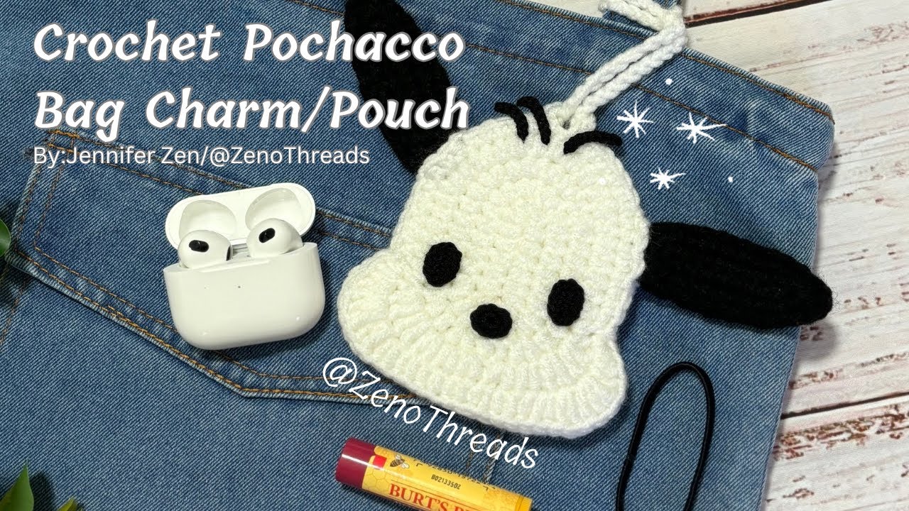 Crochet Pochacco Pouch | Bag Charm
