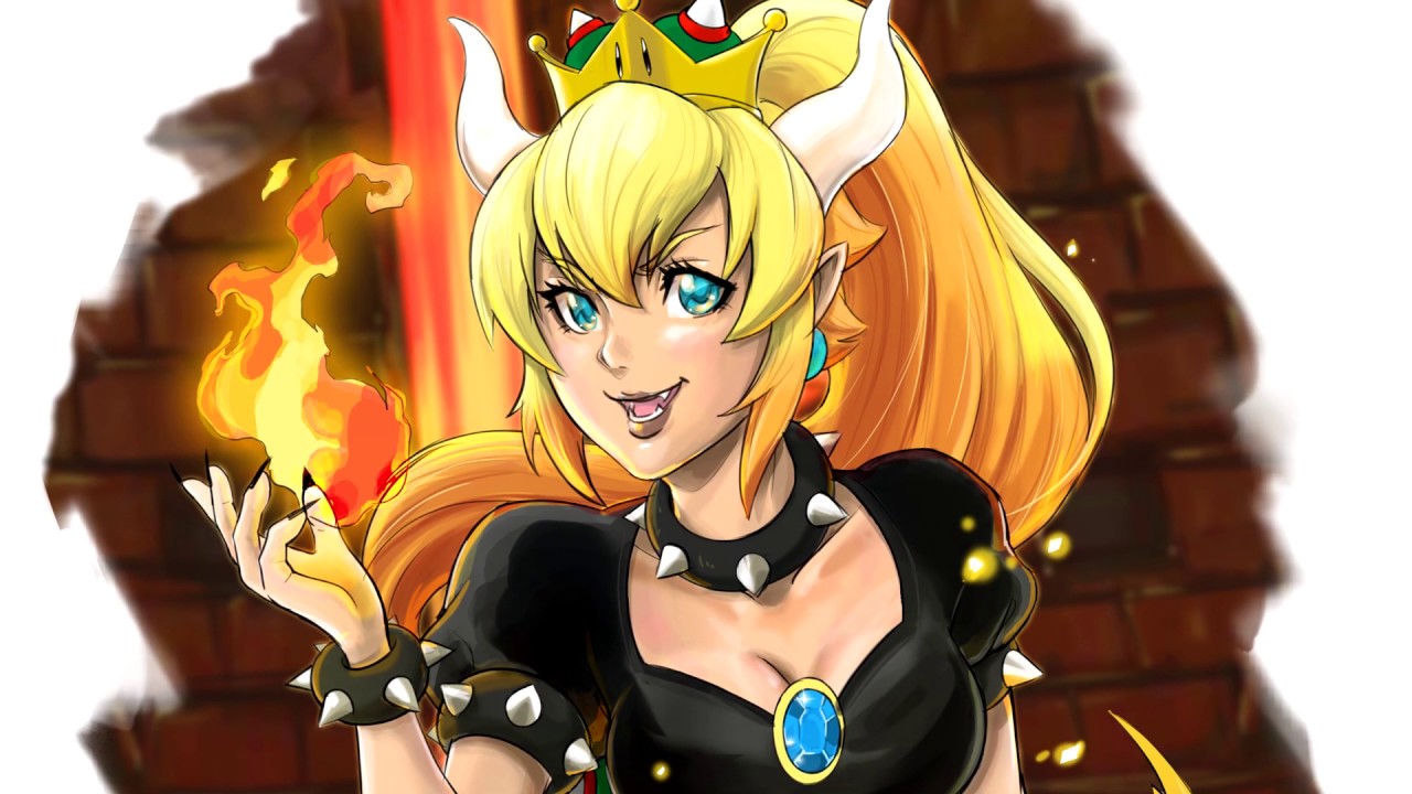 Bowsette Drawing Process