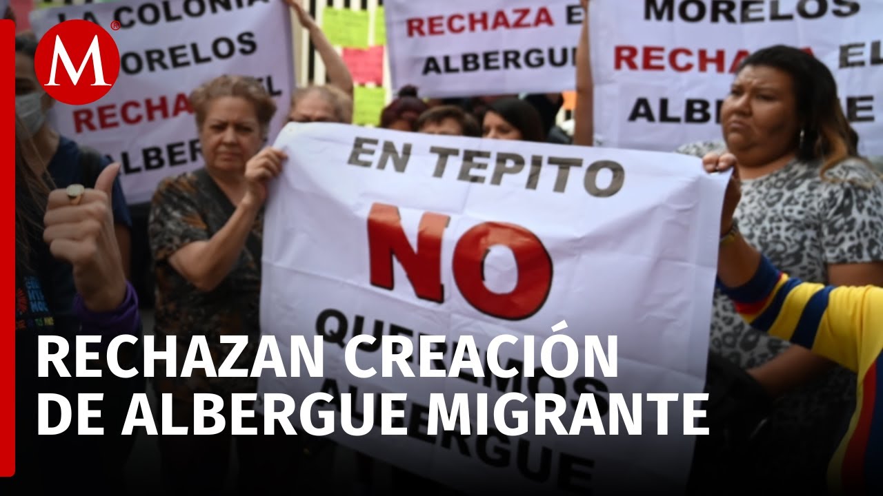 Vecinos de la Cuauhtémoc protestan contra nuevo albergue para migrantes en la alcaldía