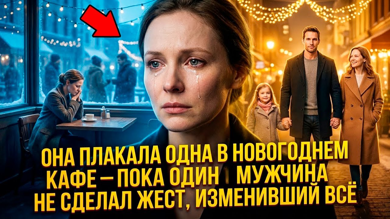🎄✨ Она плакала одна в новогоднем кафе ☕❄️ — пока один мужчина 🧥🤍 не сделал жест, изменивший всё 💫🎁✨
