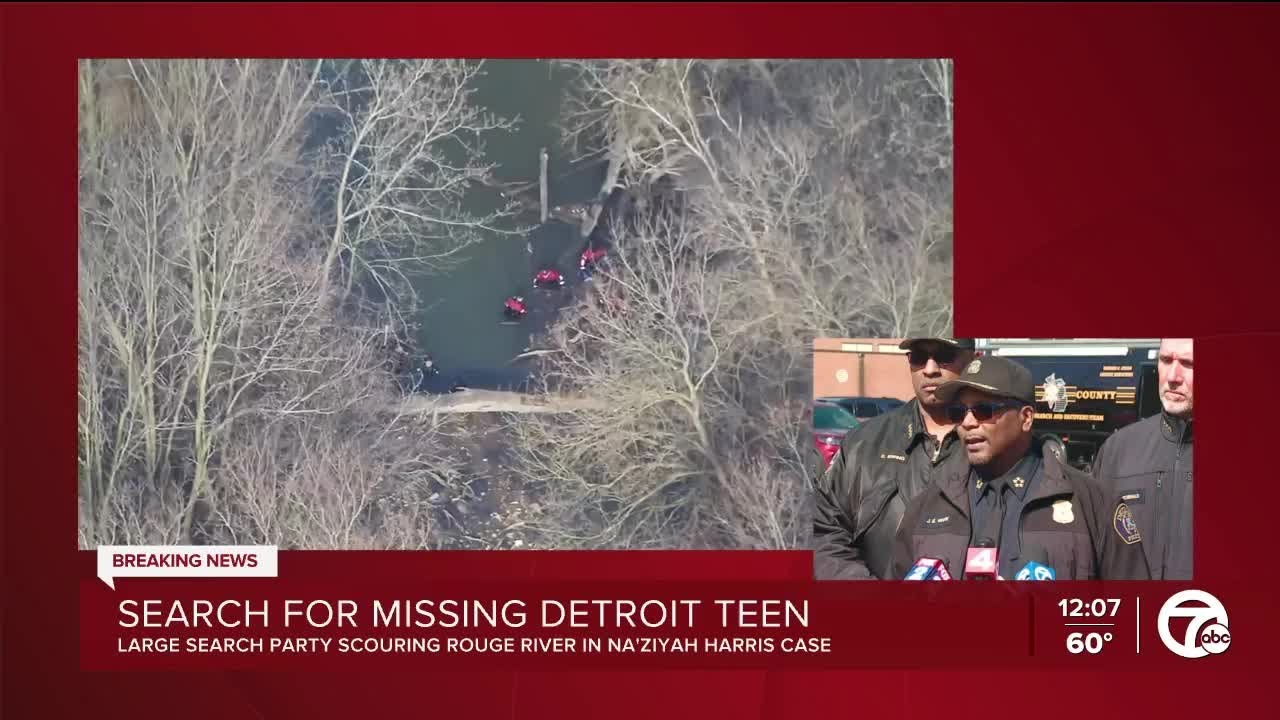 Large search party scouring Rouge River in Na'Ziyah Harris case
