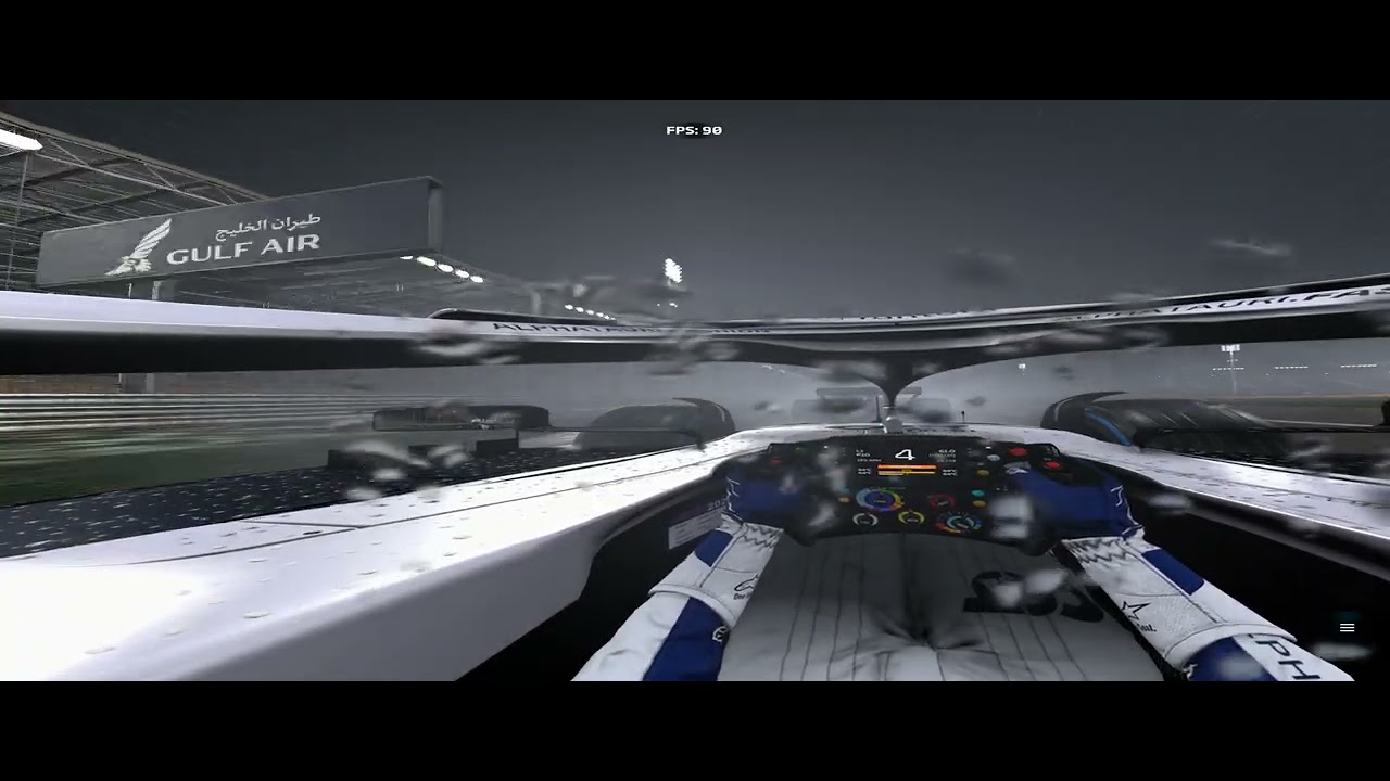 F1 22 RTX 4090 VR Bahrein Wet High Settings Pimax 8KX on native resolution.