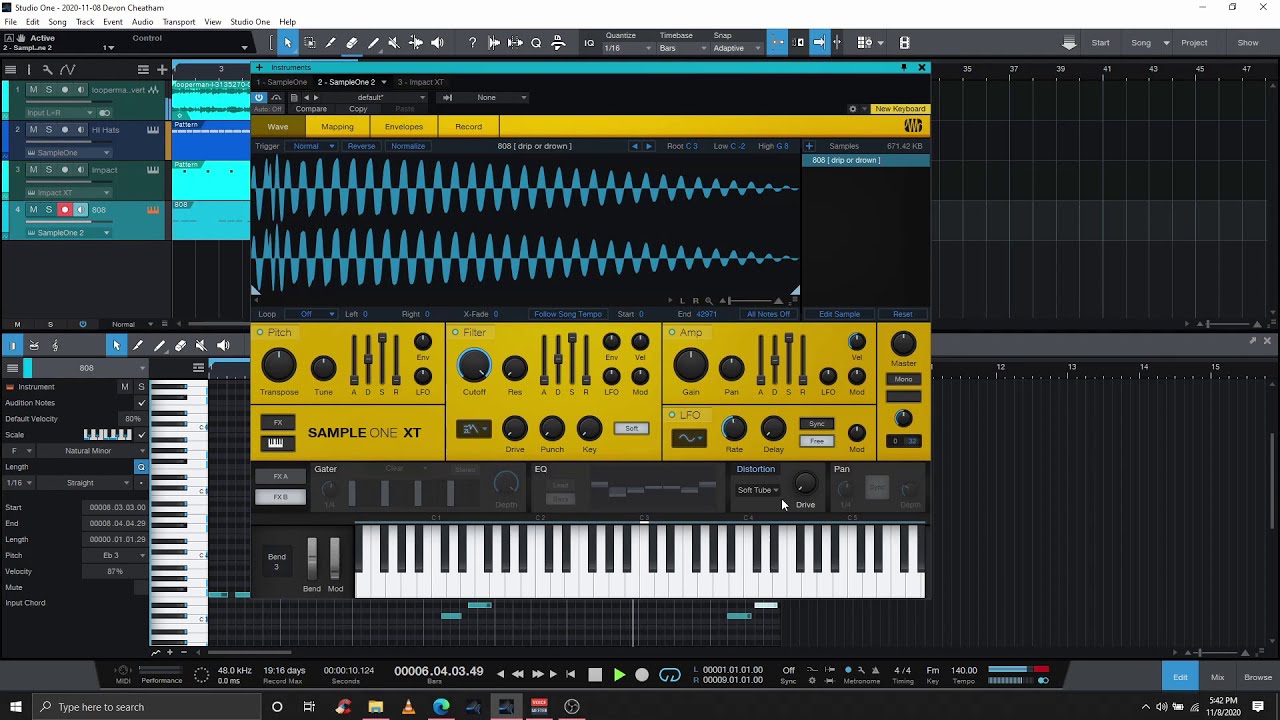 Making A Trap/Hip-Hop Beat Test #1 - Presonus Studio One 5