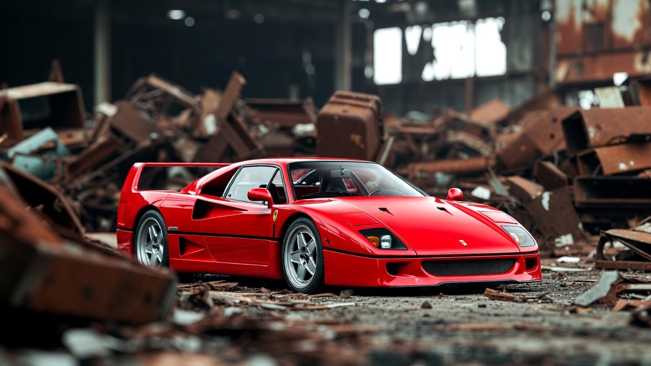 ASMR Ferrari F40 Full Restoration — Abandoned to Factory New.