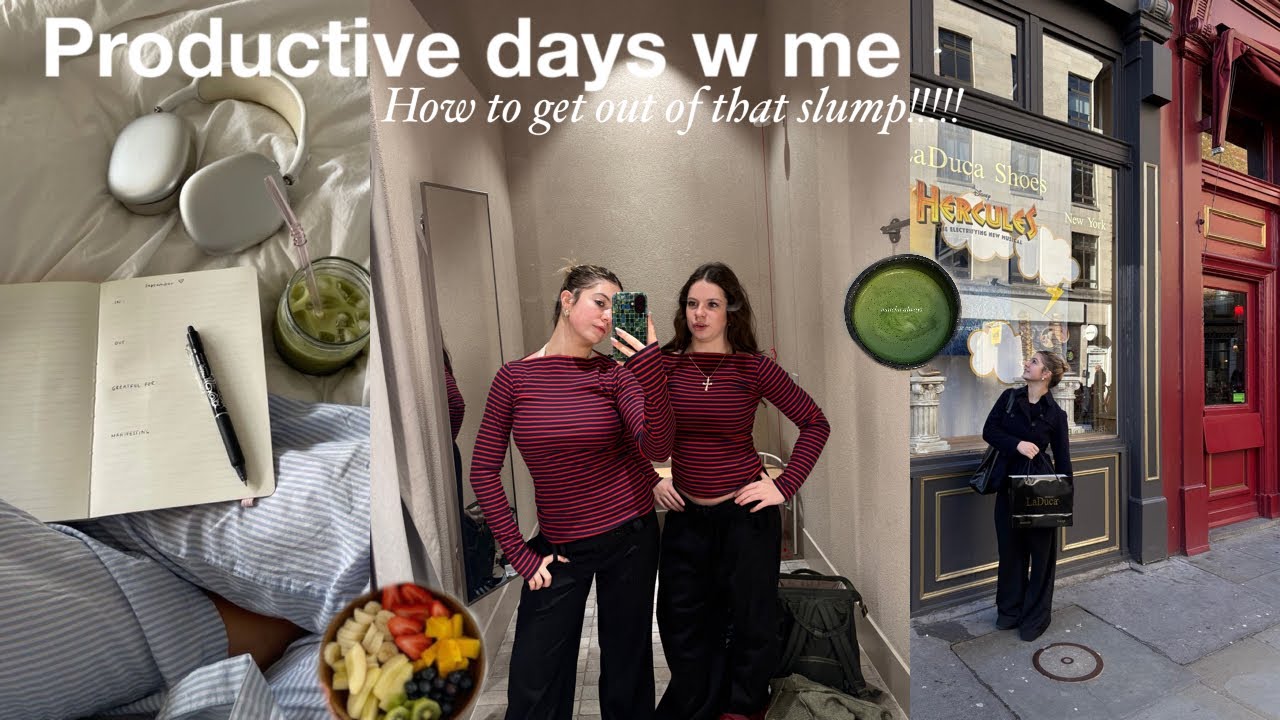 HOW TO GET OUT OF A SLUMP!! Productive days, 10 tips on how to not feel so low 