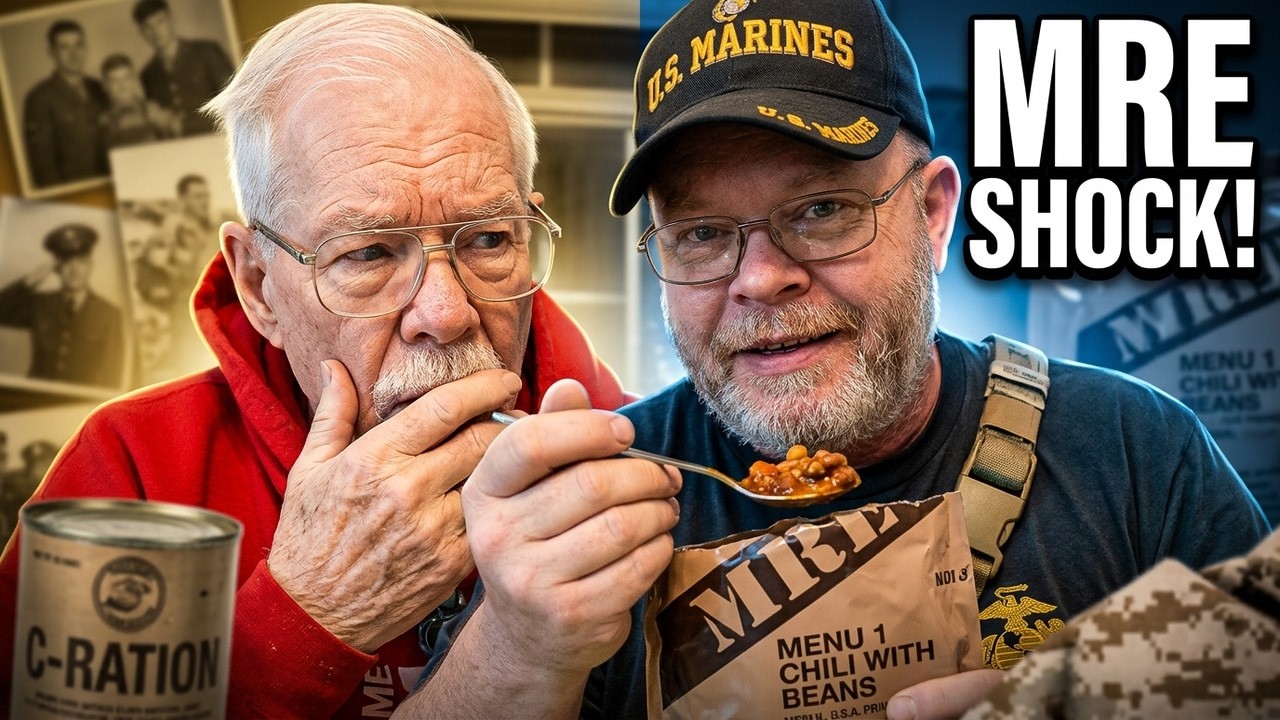 Father and Son React to MRE Menu #1 Chili with Beans